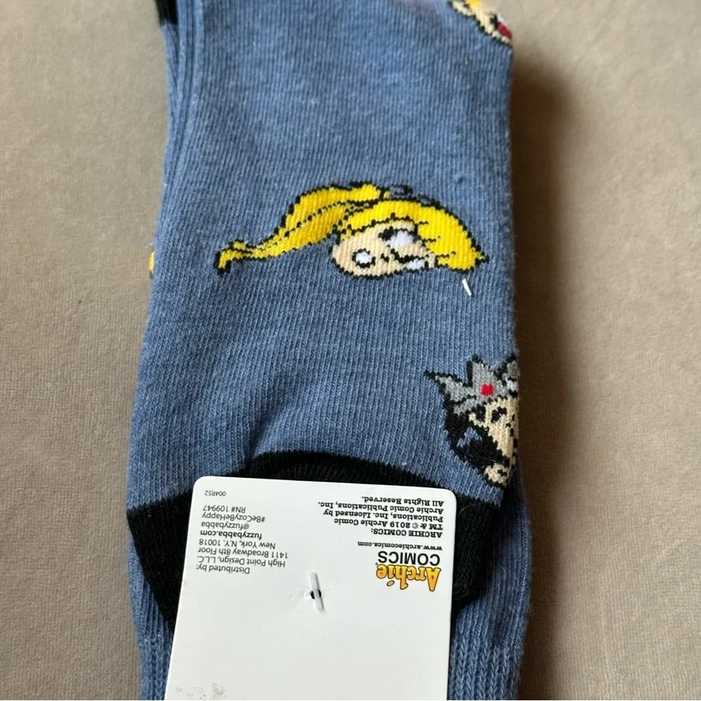 Men’s Archie Comics Blue Crew Socks Brand New - Picture 2 of 3